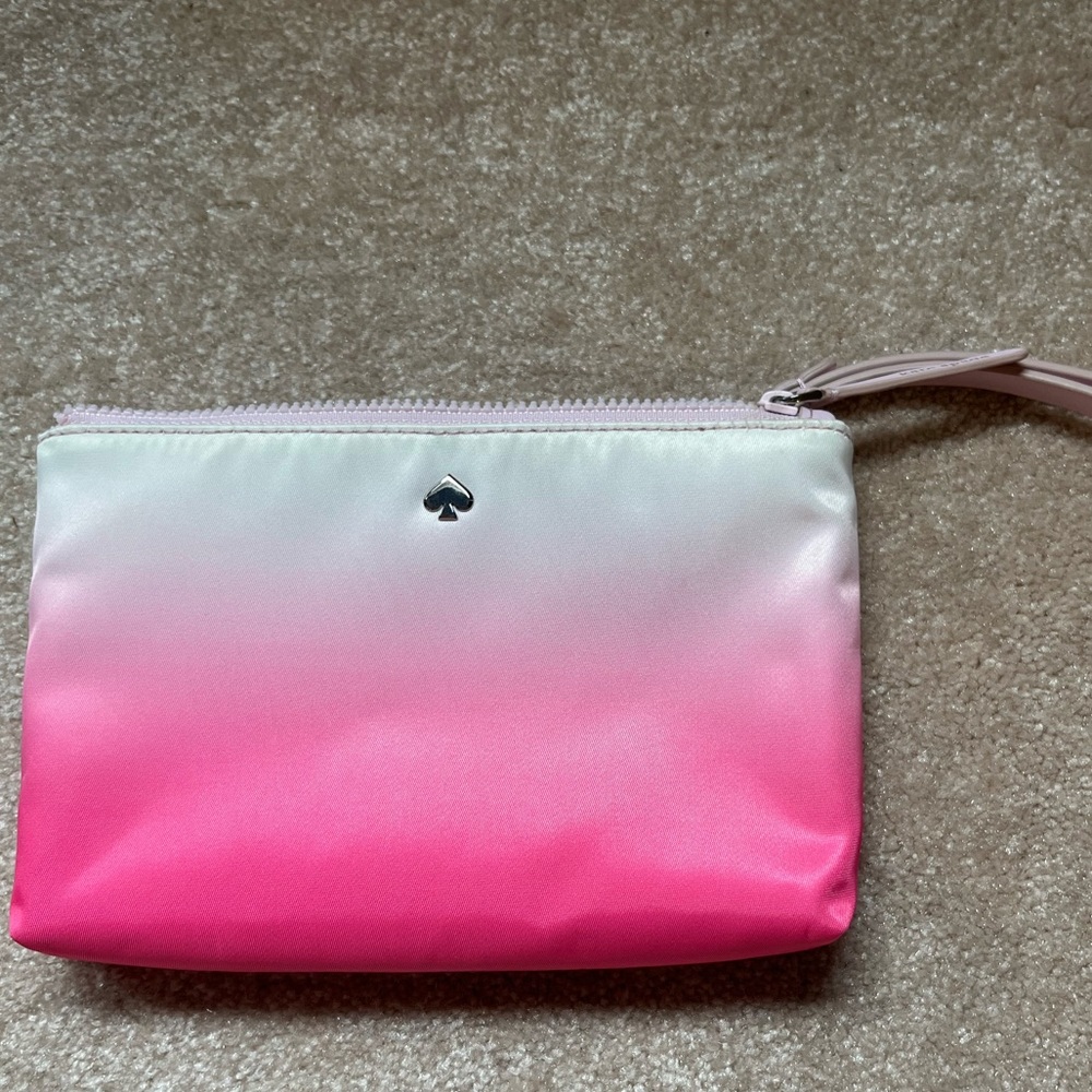 Kate Spade ombré pink medium double zip wristlet